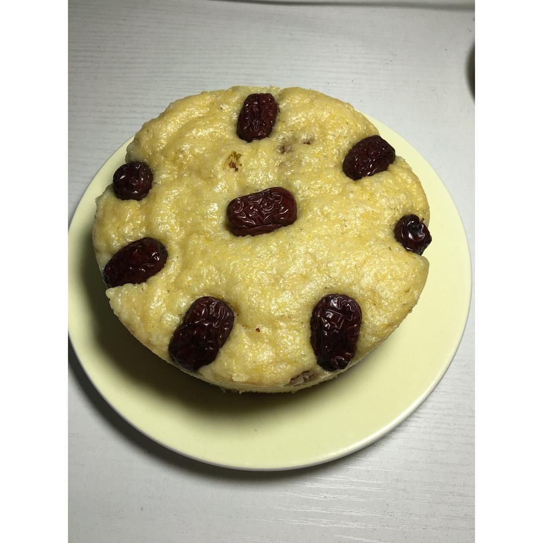 红枣玉米发糕