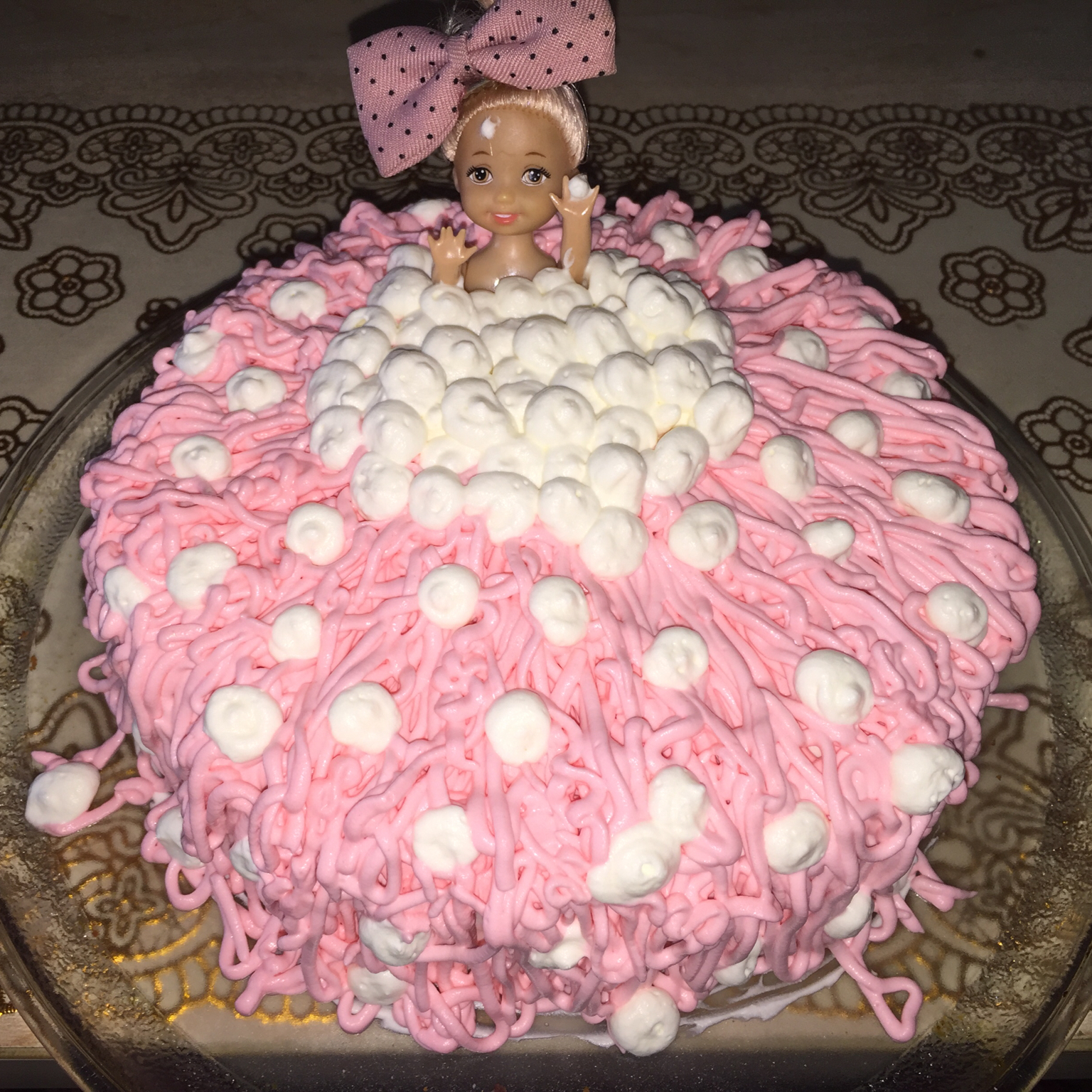 详细步骤制作泡泡浴娃娃蛋糕