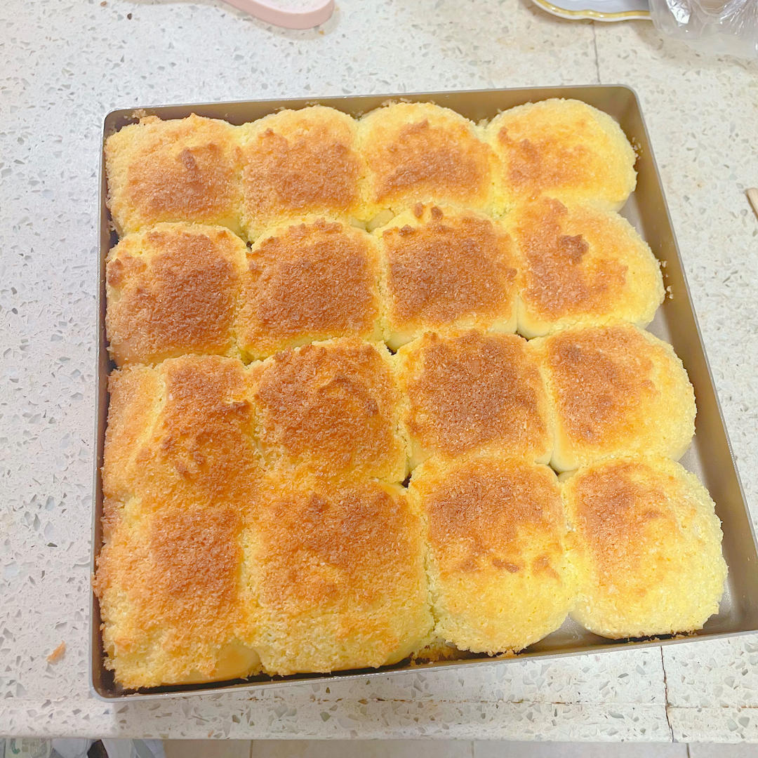 椰蓉餐包（一次发酵，玉米油版，或黄油）