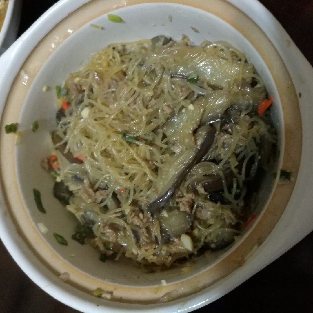 肉末茄子粉丝煲