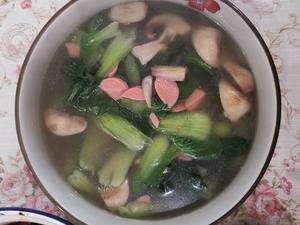 鲜蘑菇青菜汤的做法 步骤5