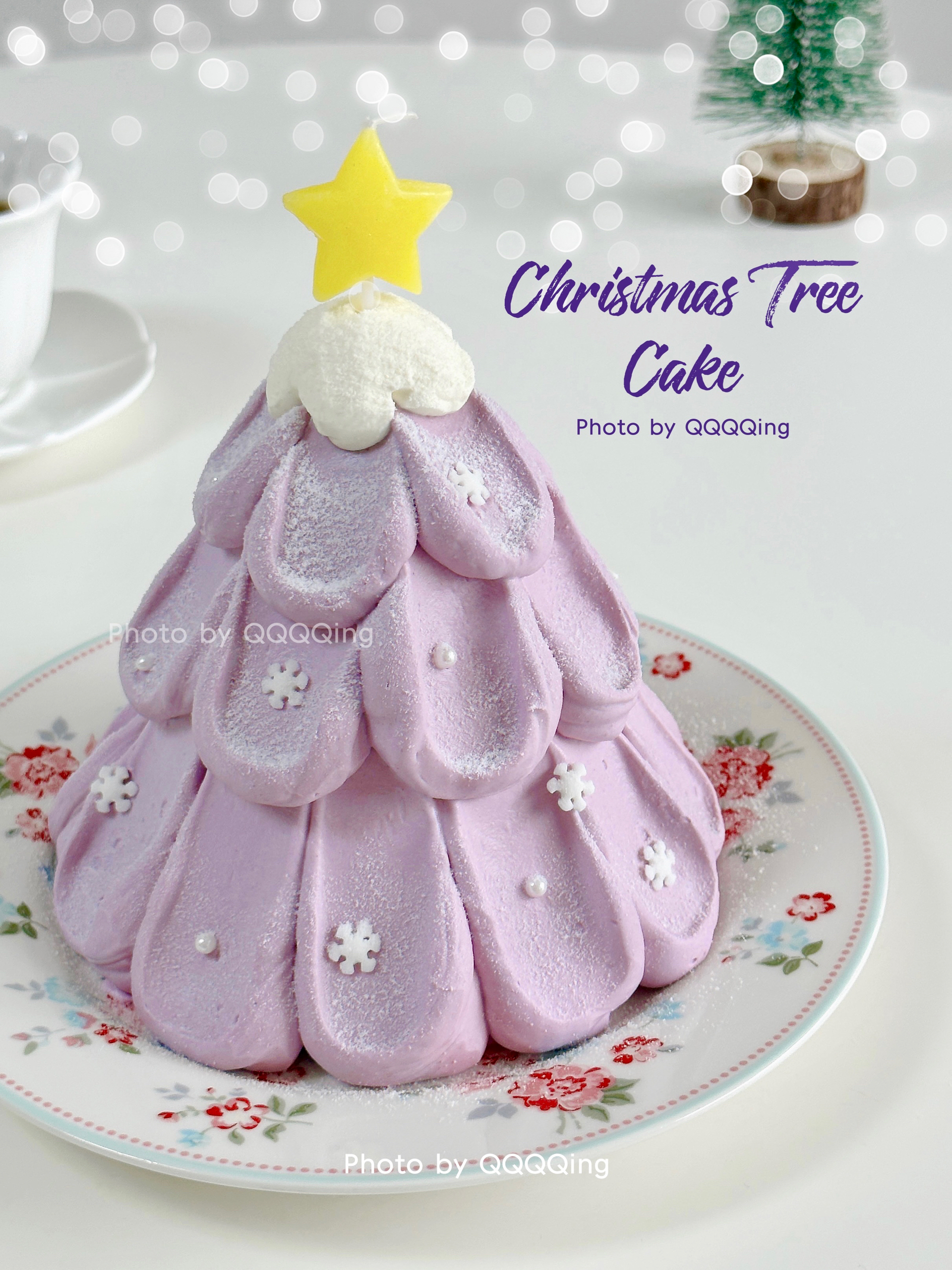 圣诞特辑🎄芋泥圣诞树蛋糕的做法