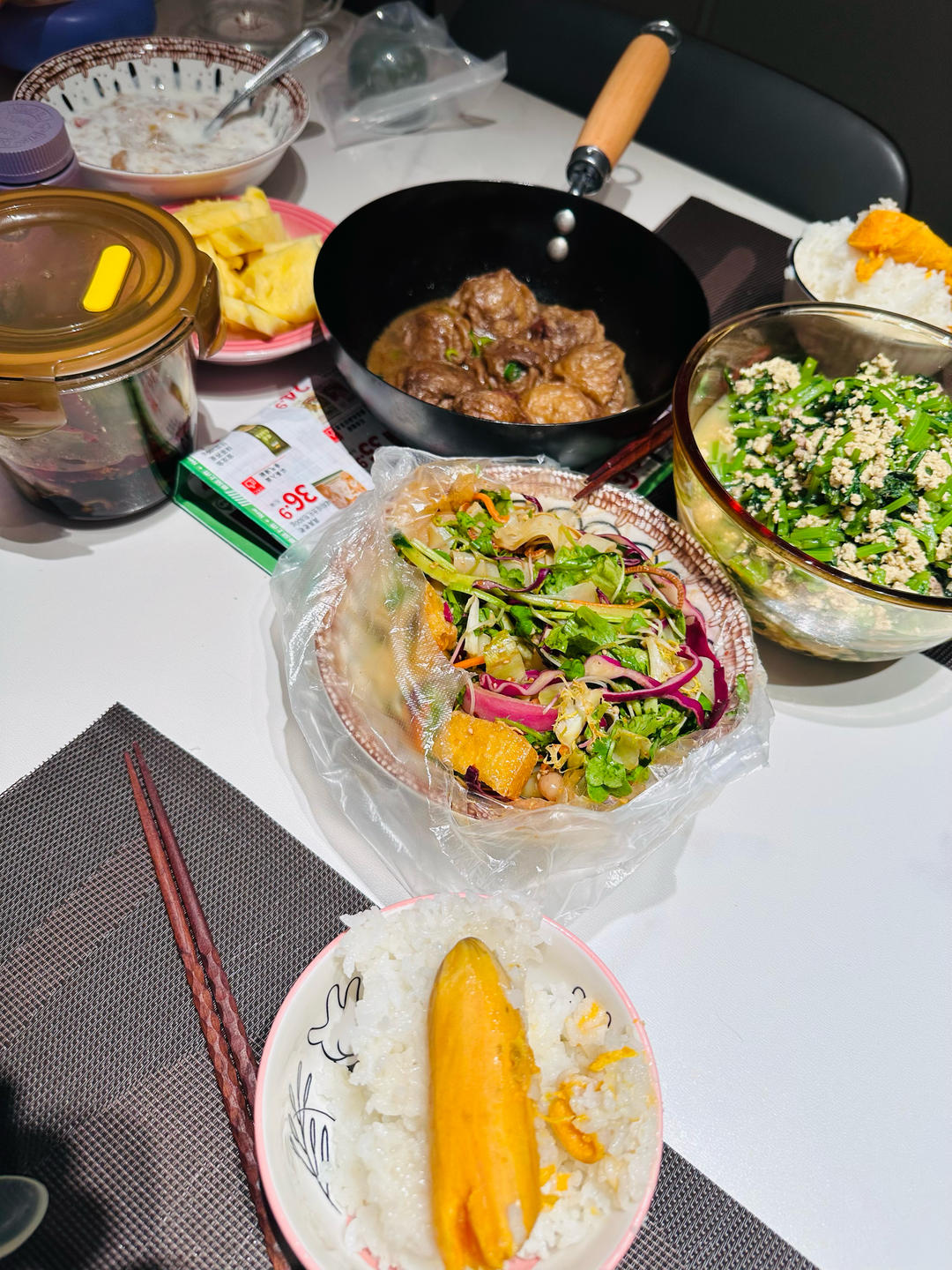豆腐炒茼蒿（零厨艺）