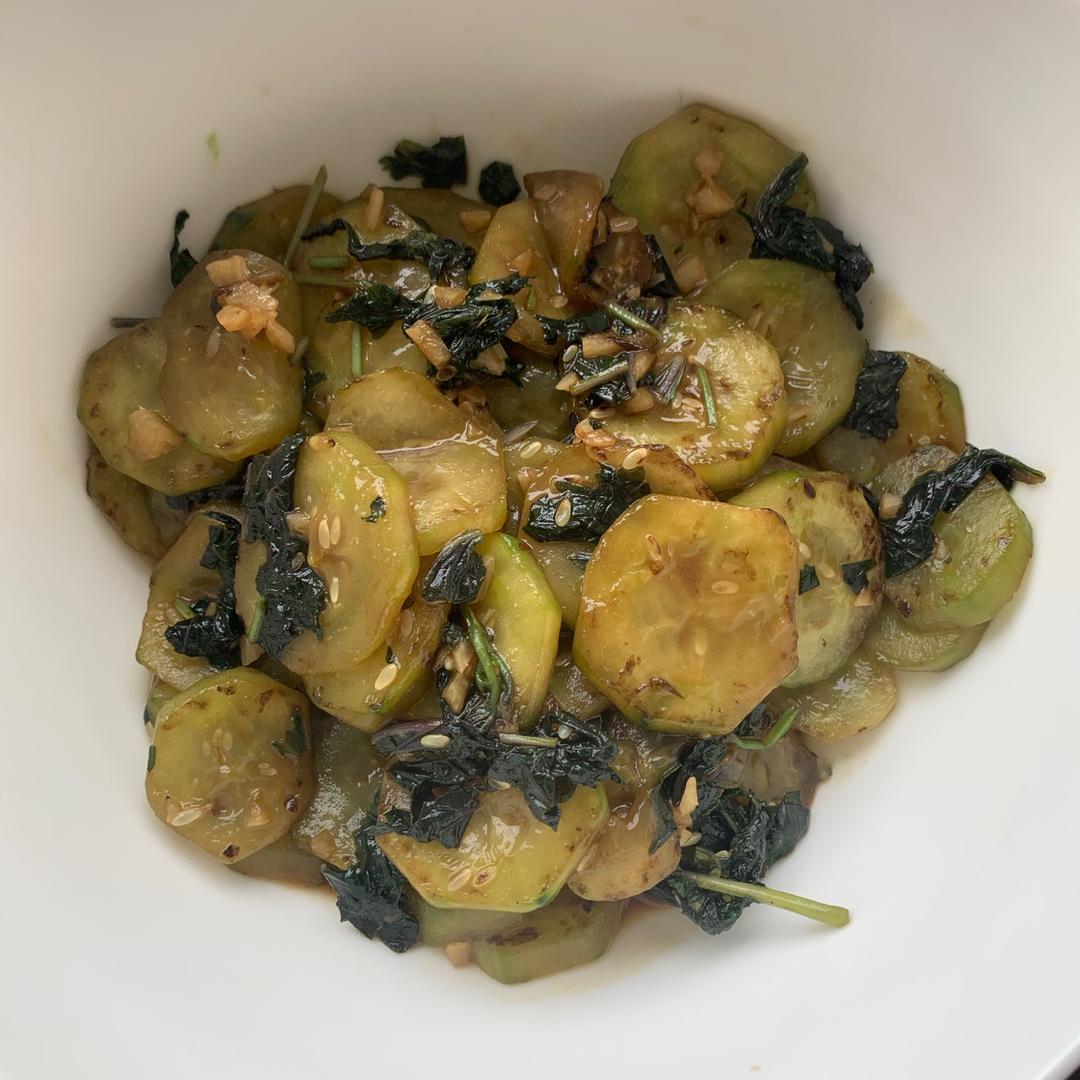 紫苏煎黄瓜（素）