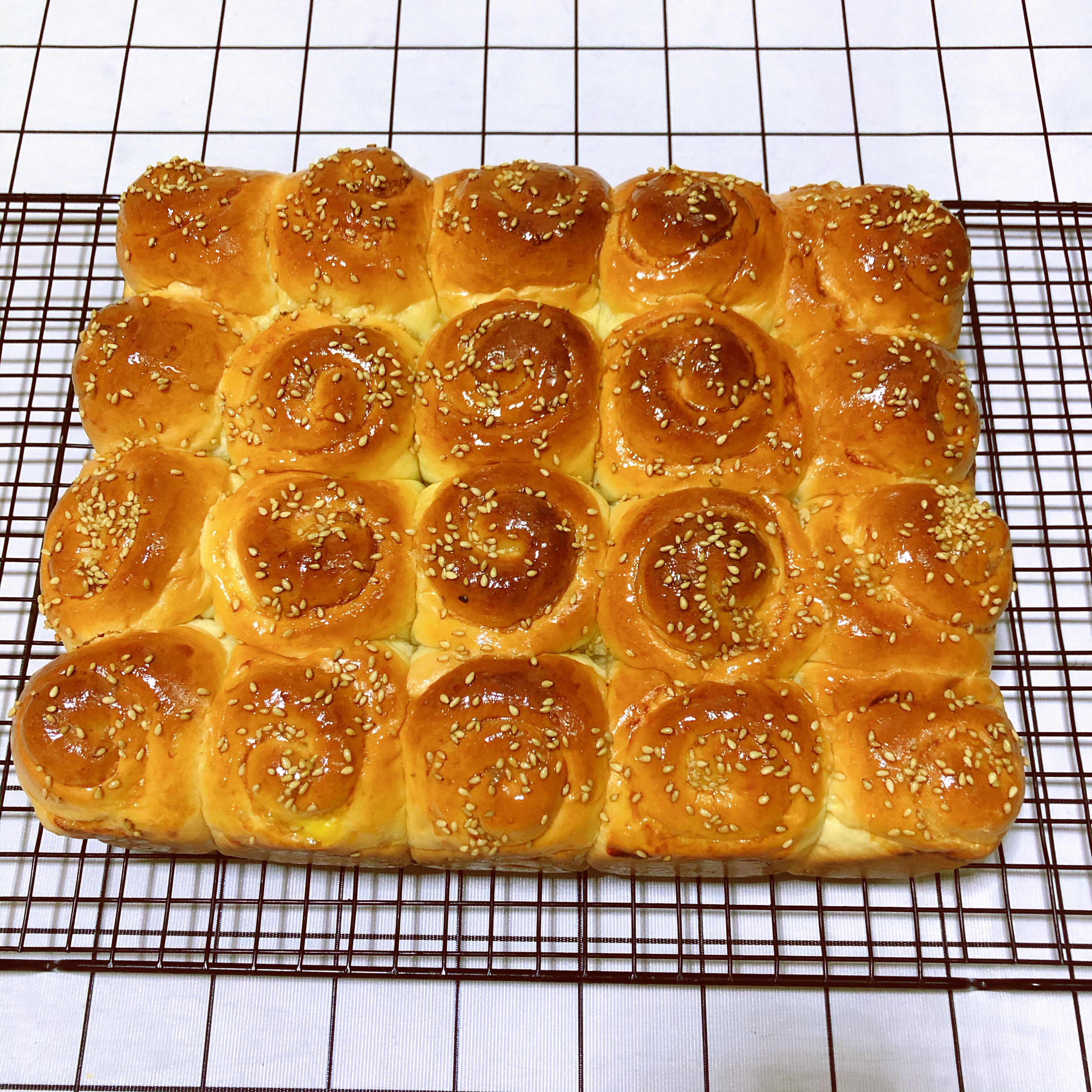 蜂蜜脆底小面包（一次发酵）的做法 步骤12