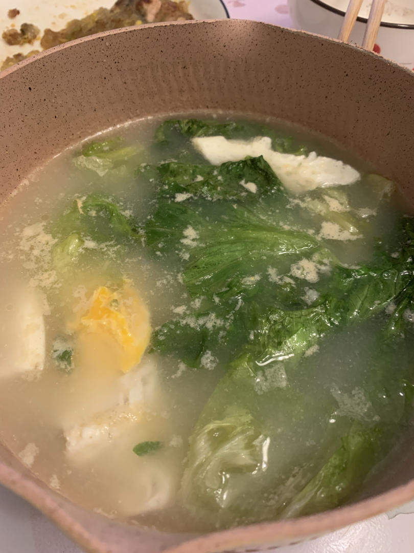 低卡掉秤生菜鸡蛋汤
