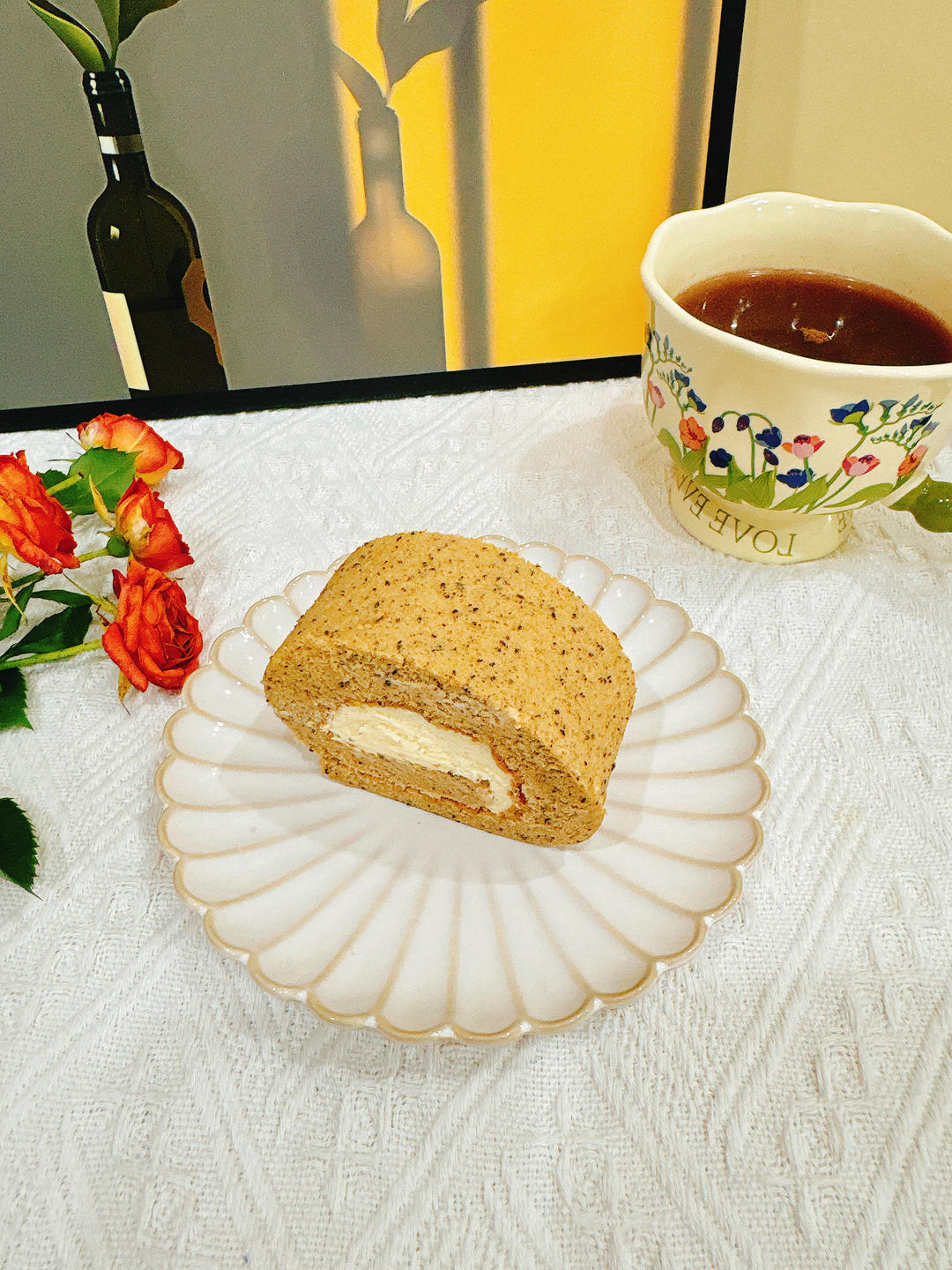 山姆招牌丨伯爵红茶蛋糕卷丨卷不裂配方分享