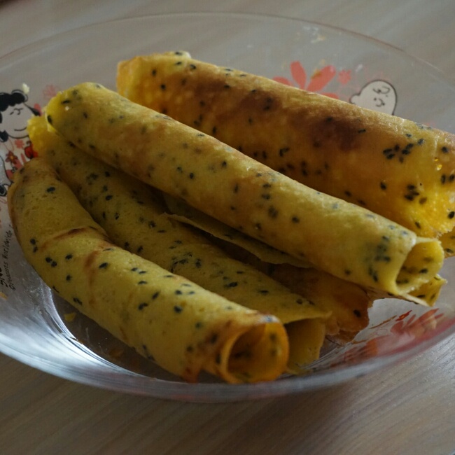 平底锅脆皮蛋卷