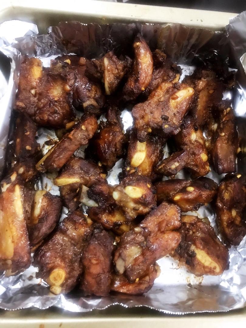 蒜香吮指烤肋排 | 外焦里嫩，骨肉分离（北鼎烤箱版）