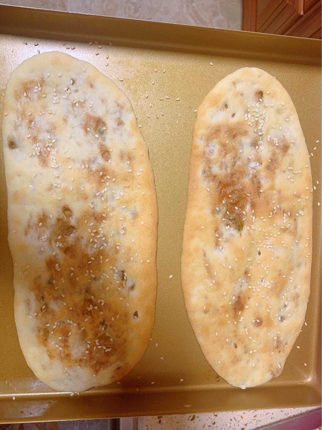 榨菜猪肉烤饼的做法