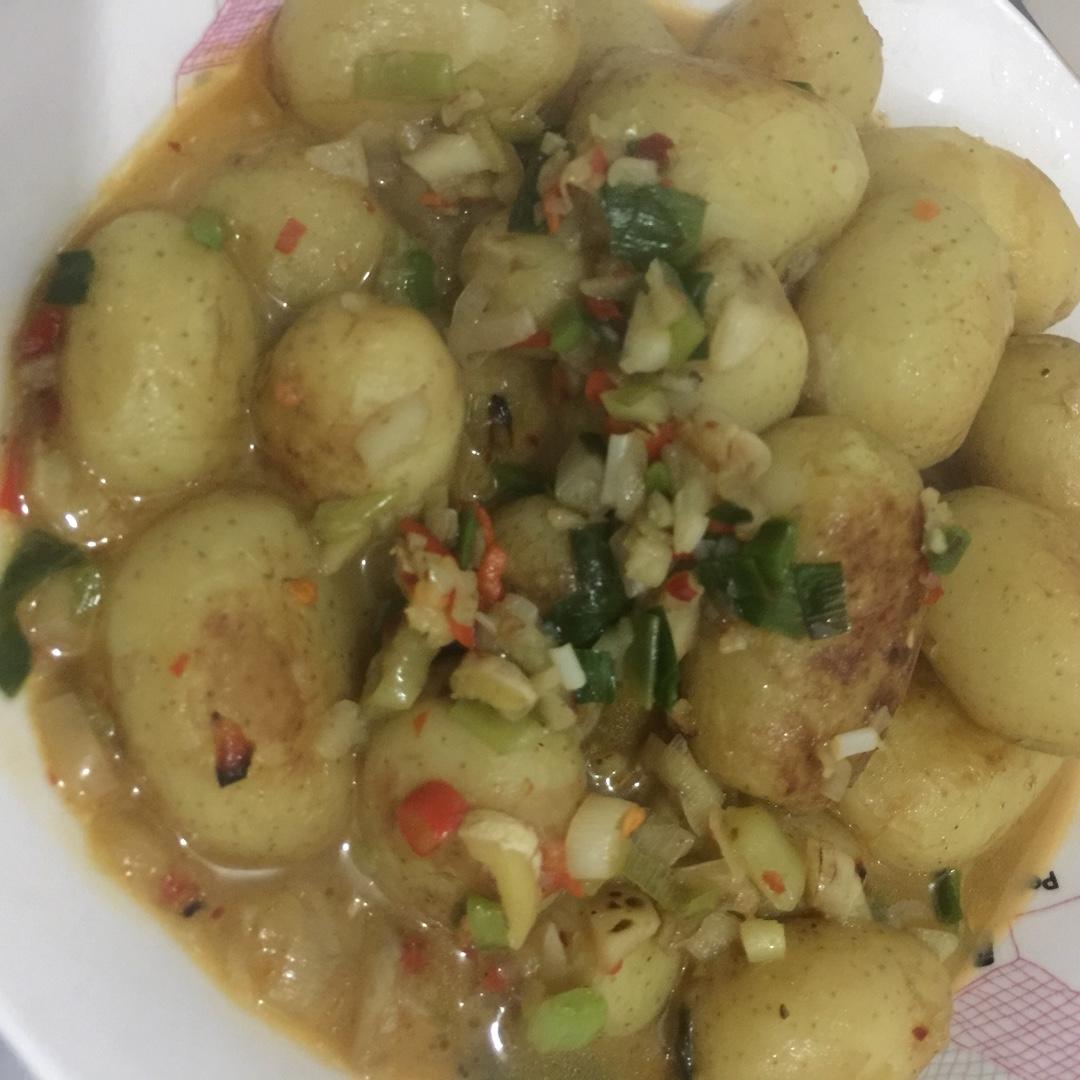 孜然香辣煎小土豆