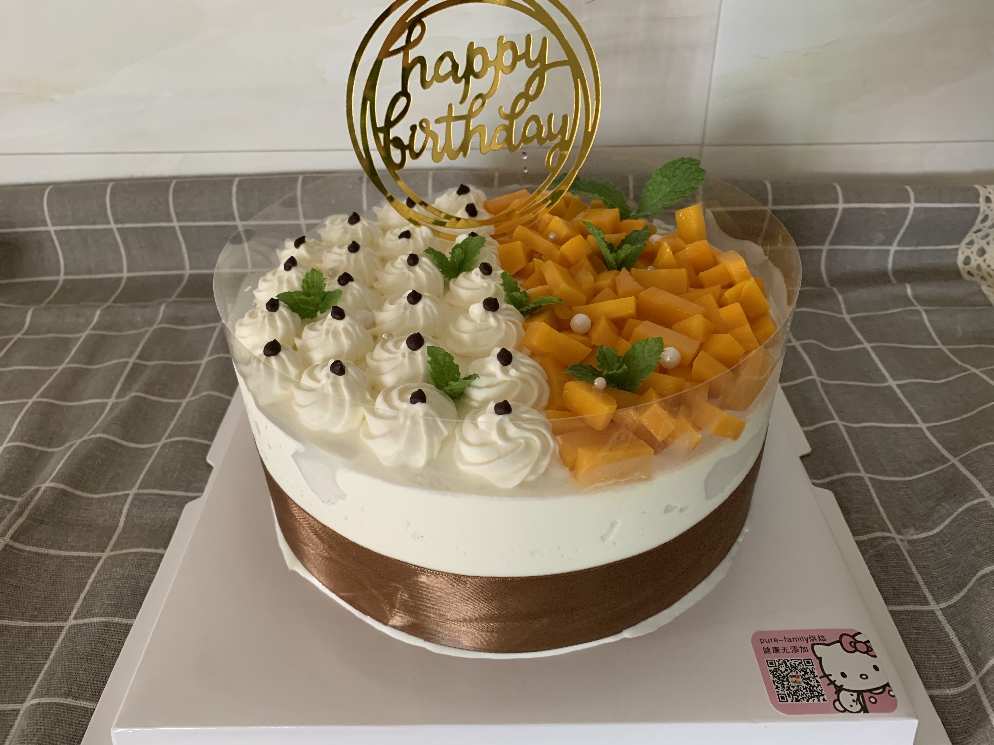 芒果水果夹心生日蛋糕详细版