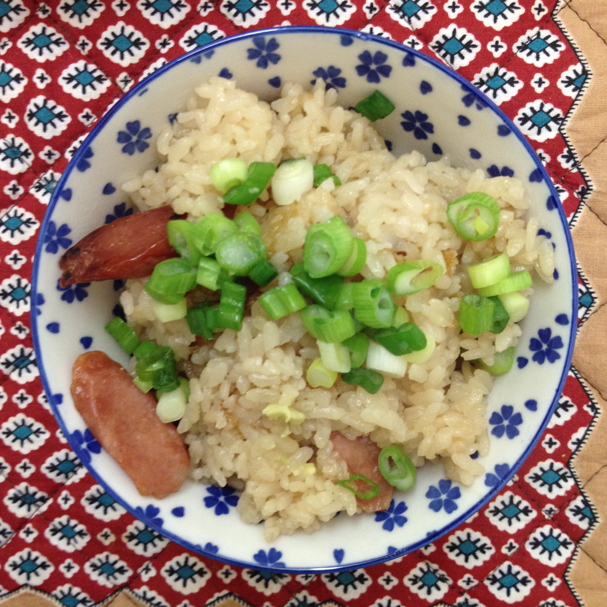 电饭锅香菇香肠饭(●´∀｀●)