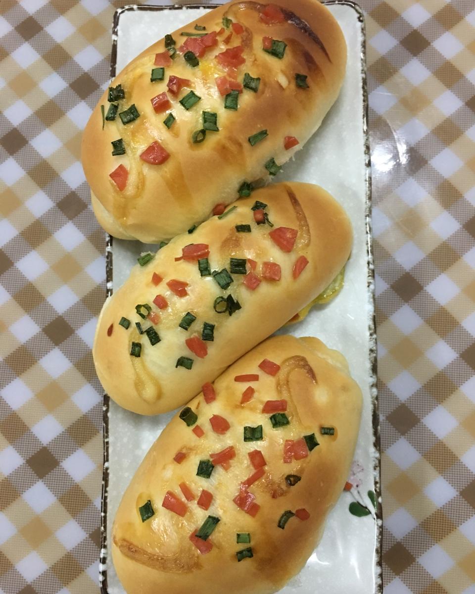香葱火腿肉松面包