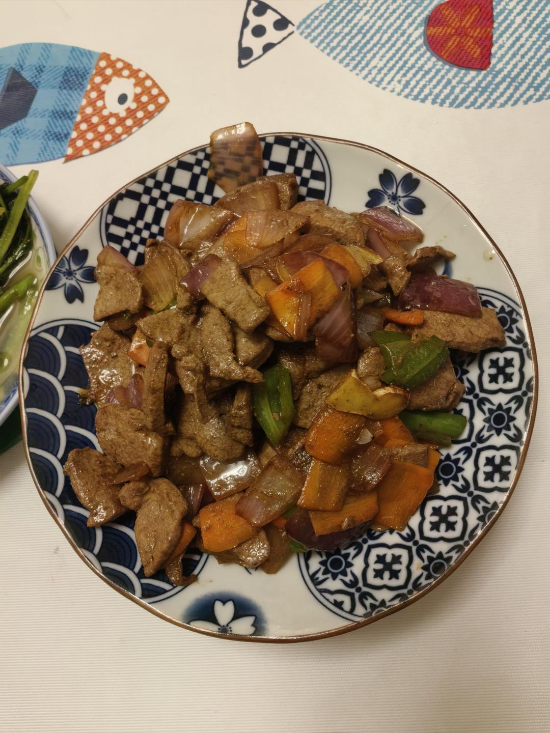 爆炒猪肝家庭做法