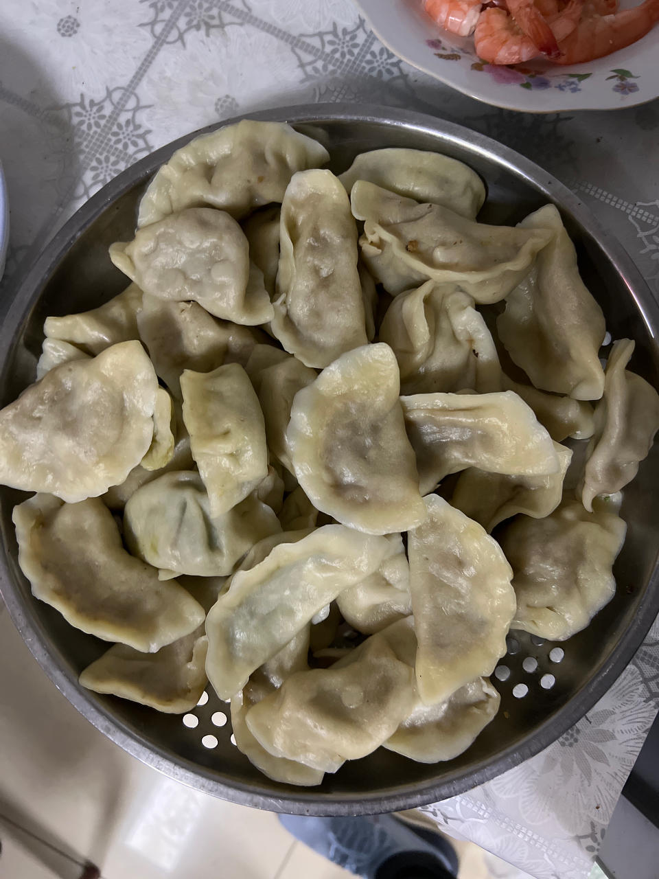 新手茼蒿鲜肉虾仁(三鲜)水饺