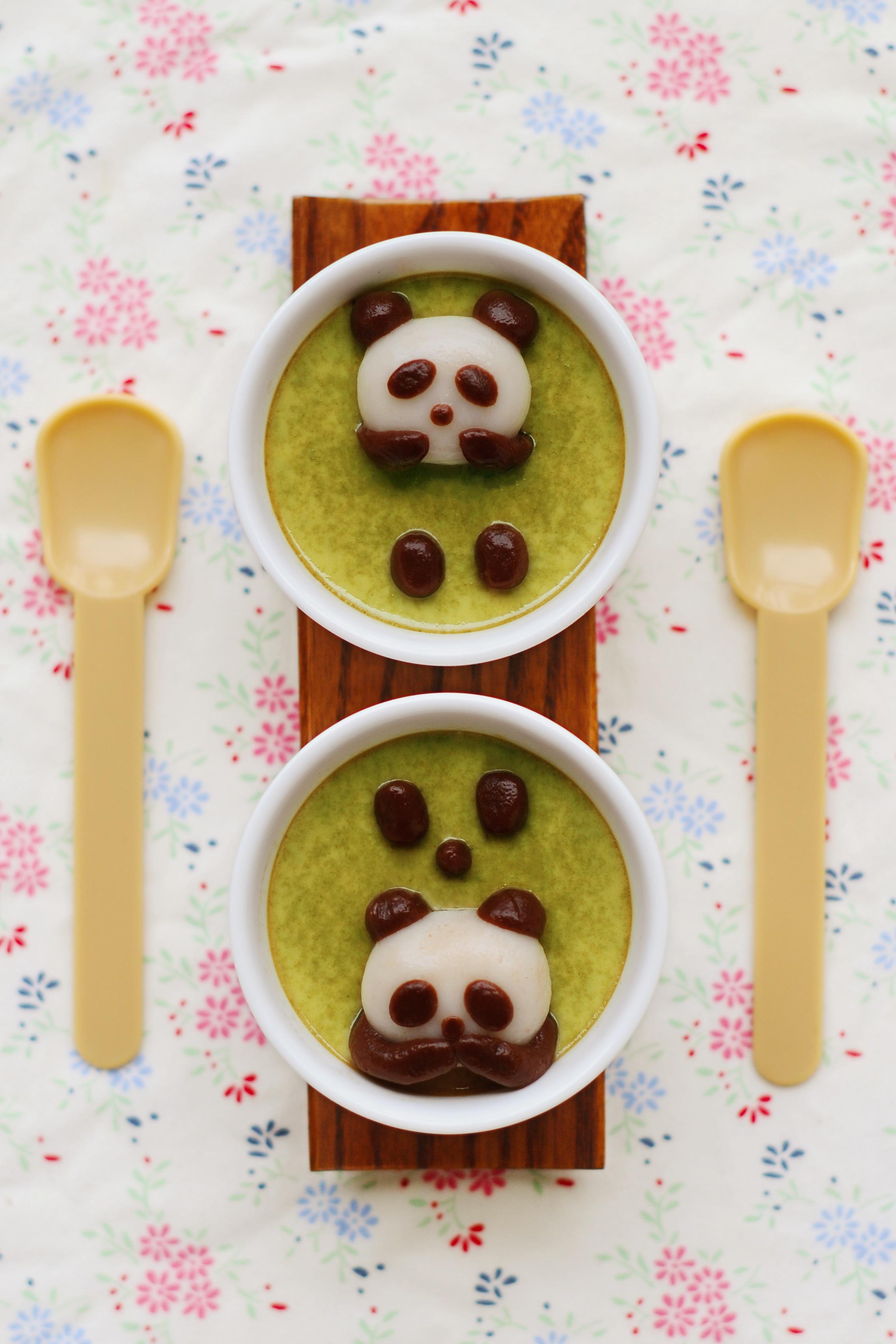 熊猫抹茶布丁的做法