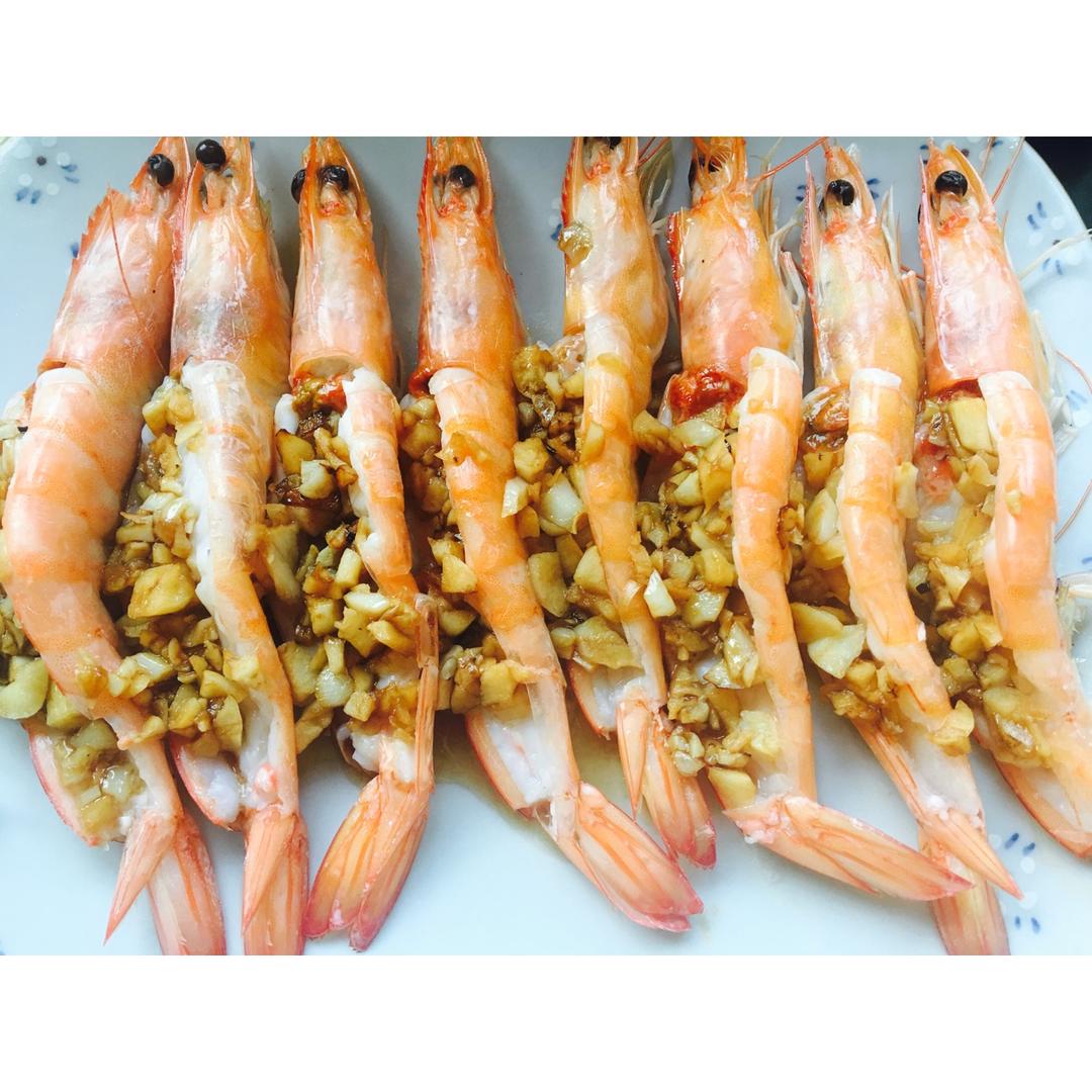 蒜蓉蒸虾