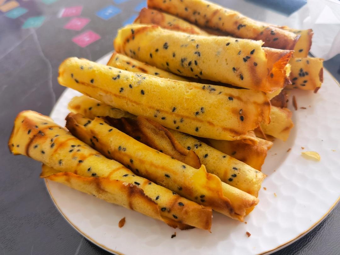 电饼铛做酥脆蛋卷傻瓜式操作超美味！！（详细讲解附自制超实用工具）