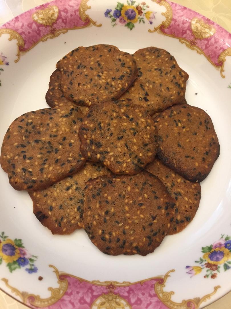 芝麻薄脆蛋白饼干