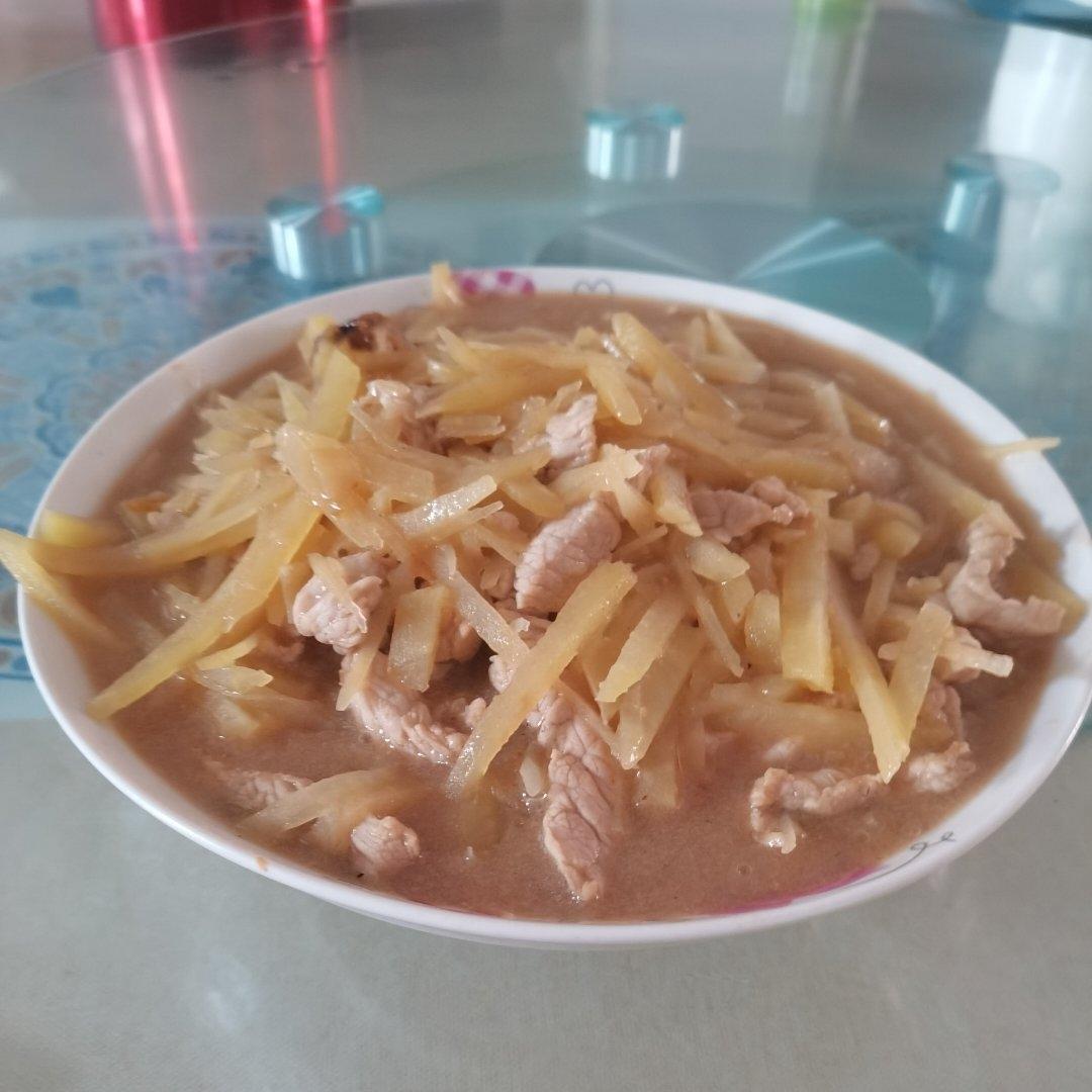 简单快手的土豆丝炒肉丝！拌饭绝绝子！！