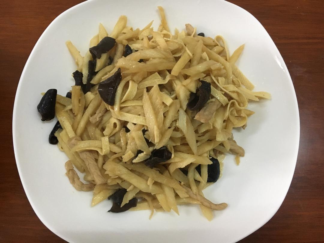 茭白百叶炒肉丝