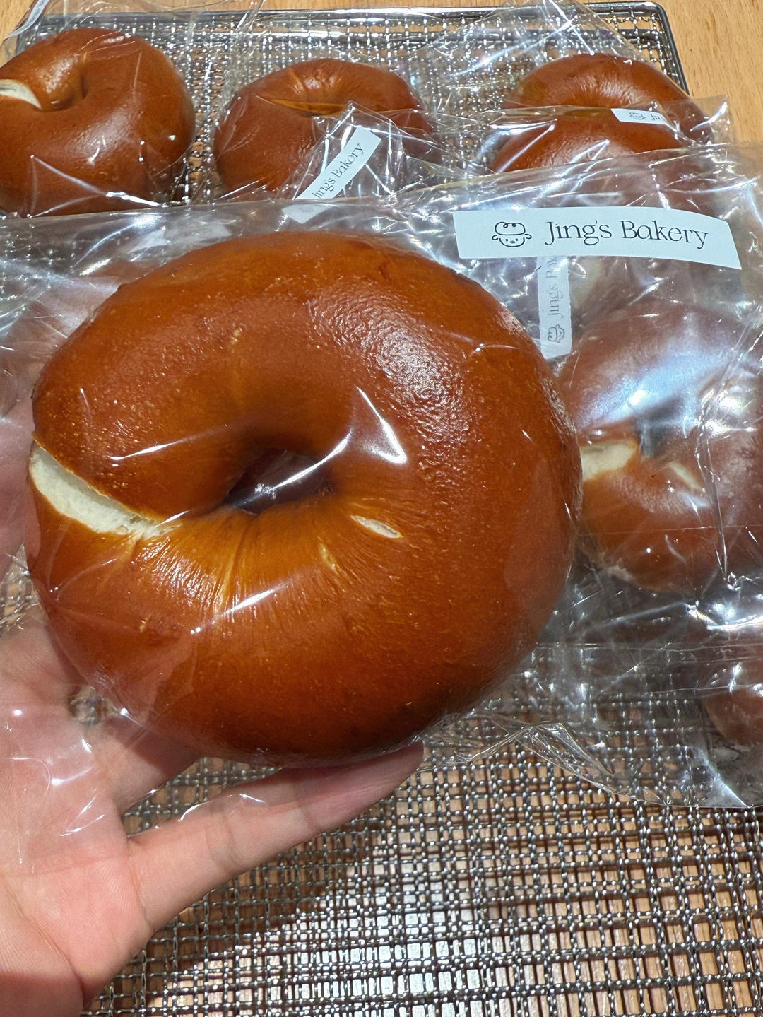 培根芝士碱水贝果