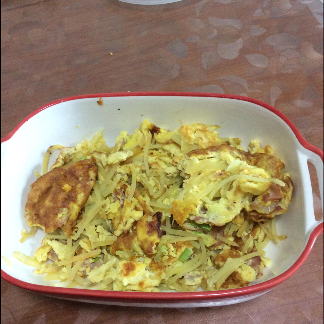 香煎土豆丝鸡蛋饼