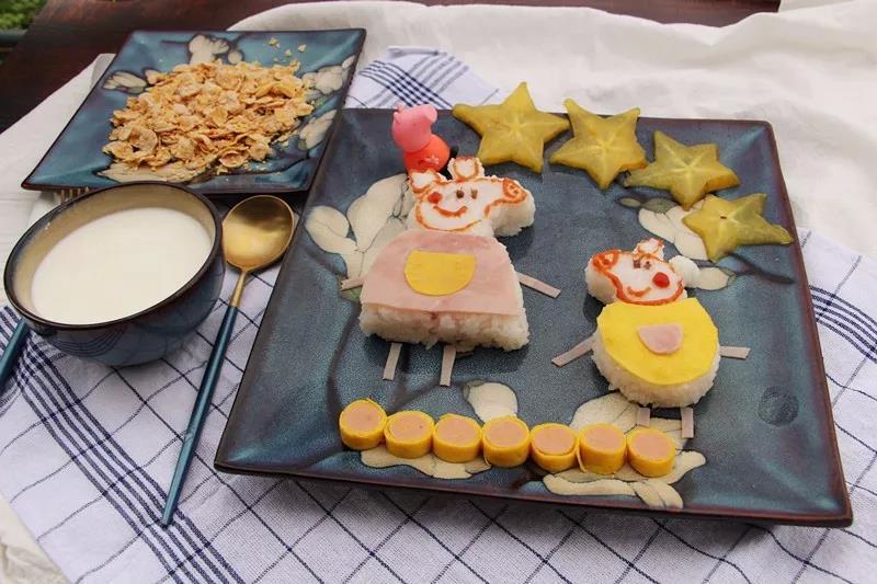 小猪佩奇寿司饭团的做法