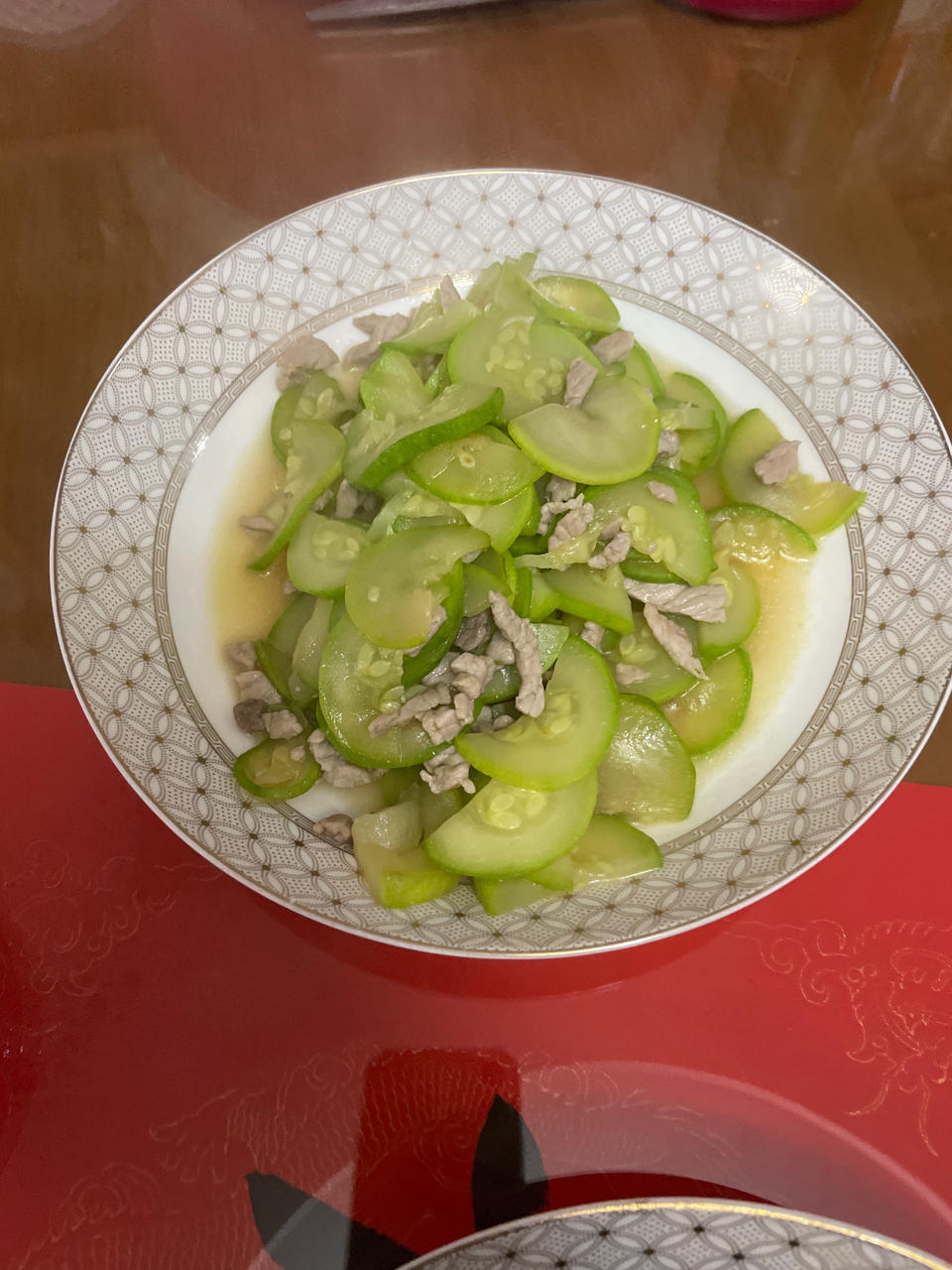 小瓜炒肉片 很好吃