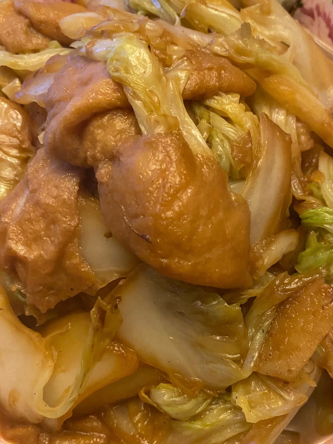 面筋烧白菜的做法