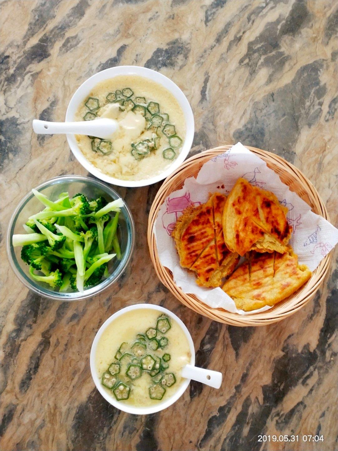 秋葵鸡蛋羹