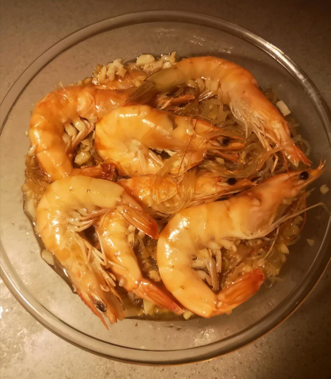 蒜泥鲜虾蒸粉丝