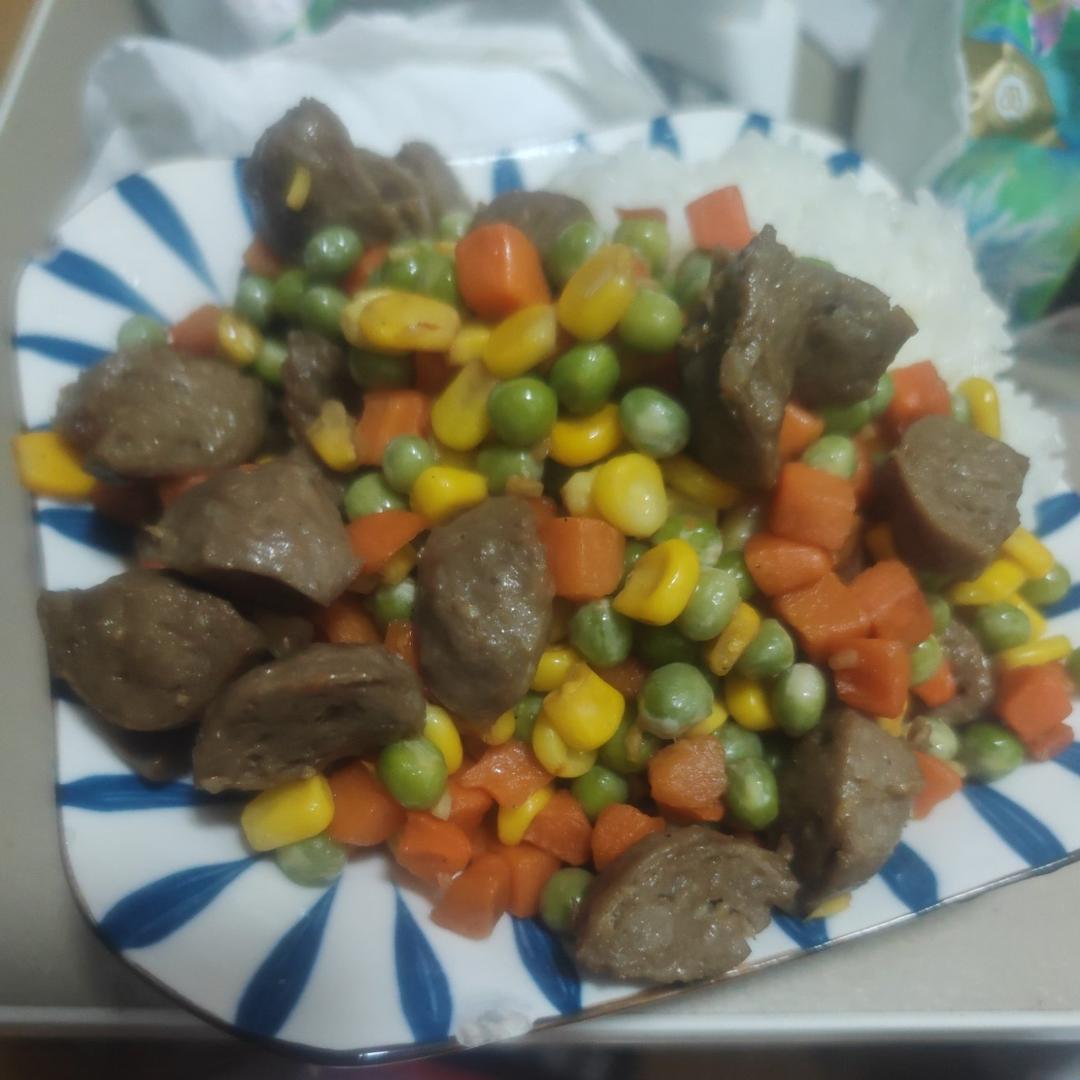 今日菜谱：香炒牛肉丸