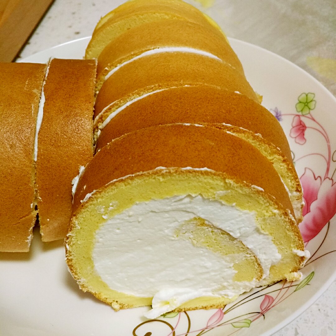 花生西瓜米做的瑞士卷