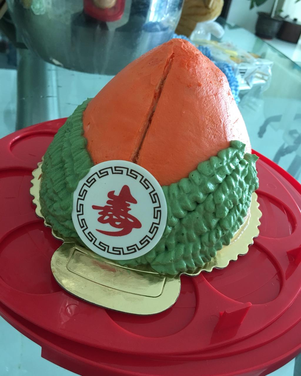 寿桃立体造型蛋糕—无需喷枪简易版
