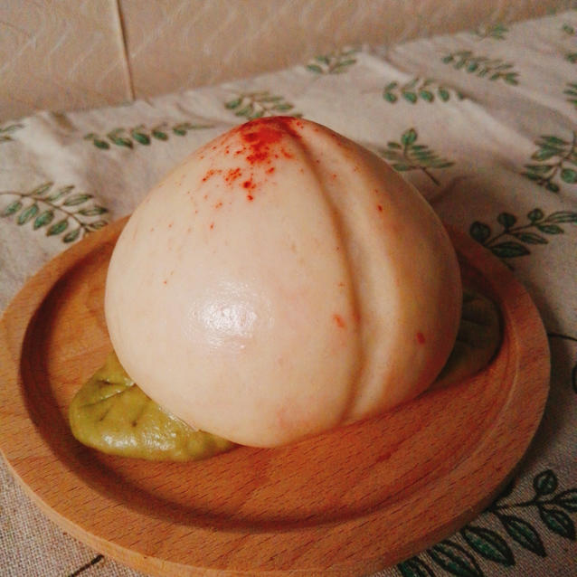 巫小瑶做的寿桃馒头(水蜜桃馒头)