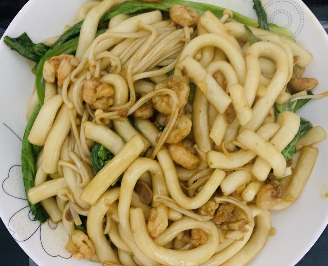 青菜虾仁土豆粉