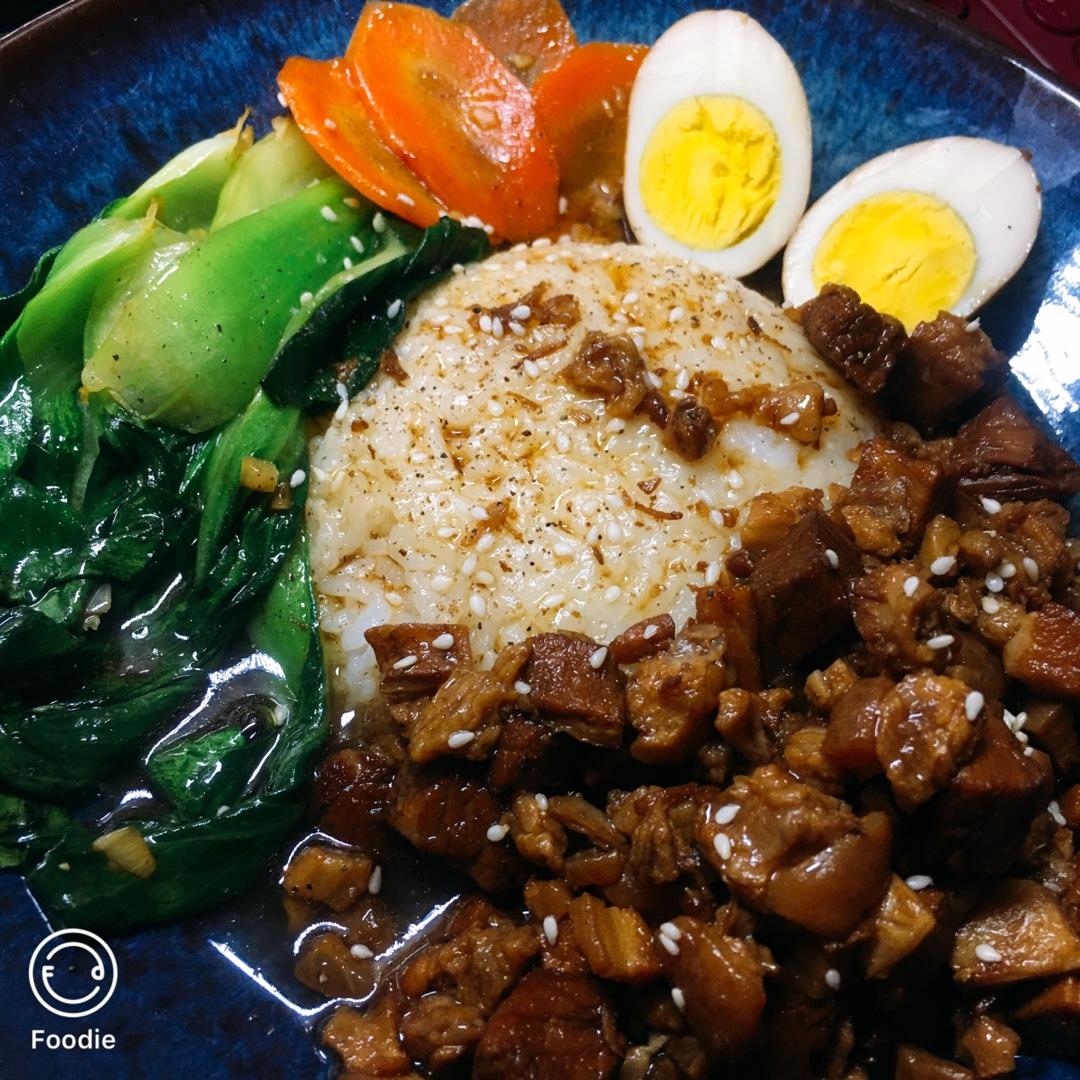 台式无油无香料卤肉饭（小白料理）