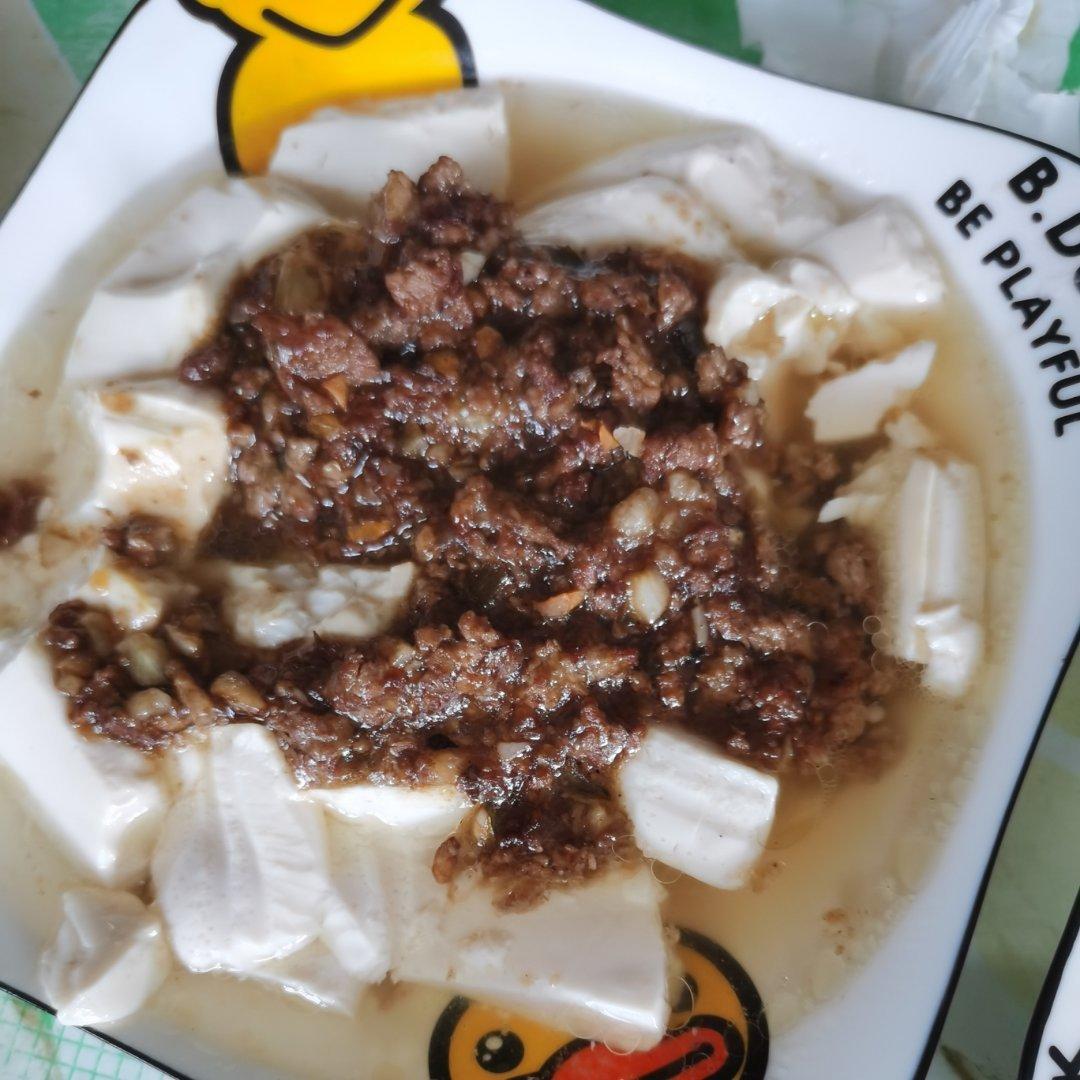 爱溦做的肉沫蒸内酯豆腐鸡蛋