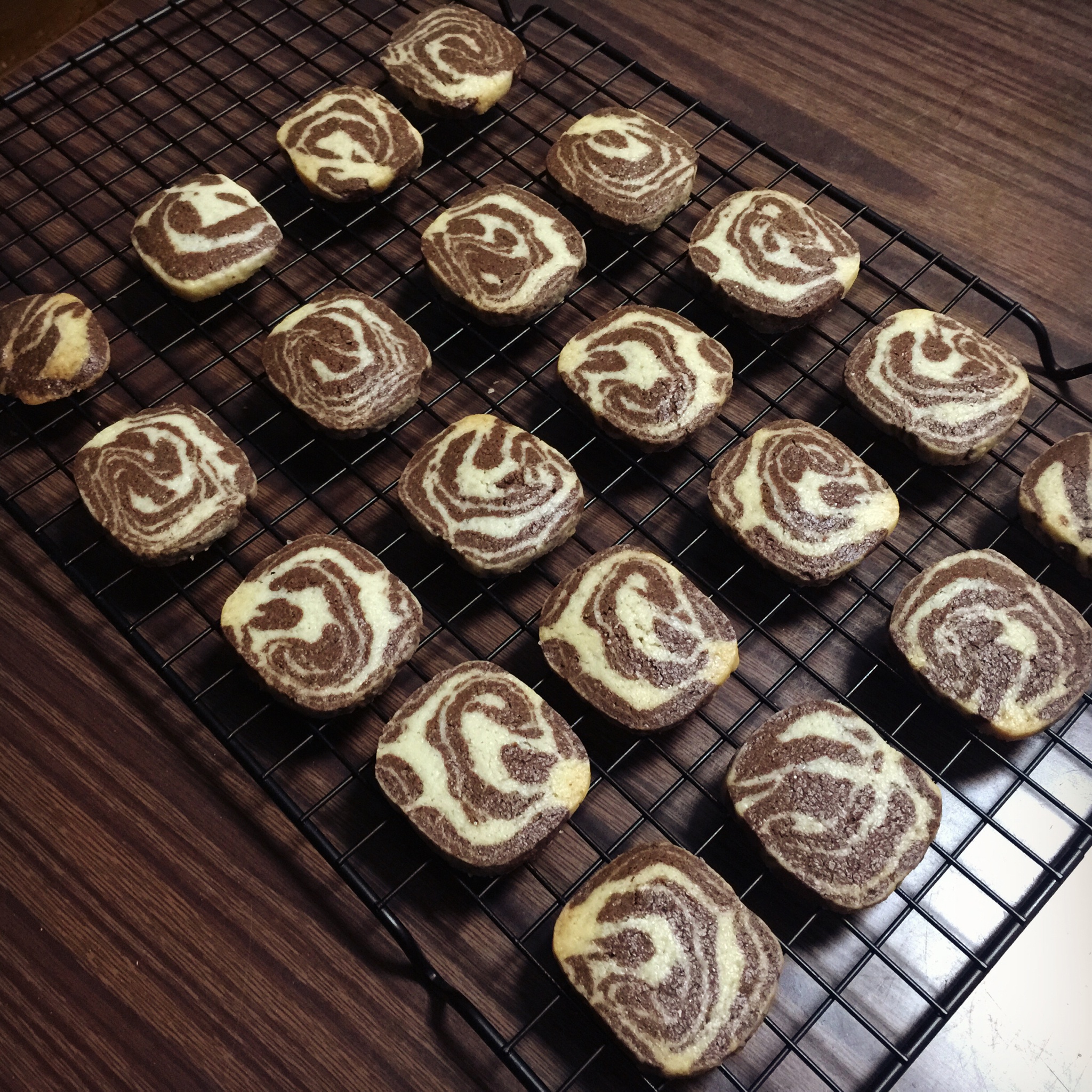 盒盒盒盒子做的大理石曲奇