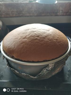 可可味古早蛋糕（8寸）的做法 步骤10