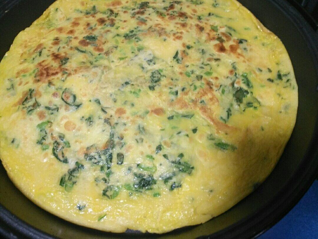 菠菜鸡蛋面饼