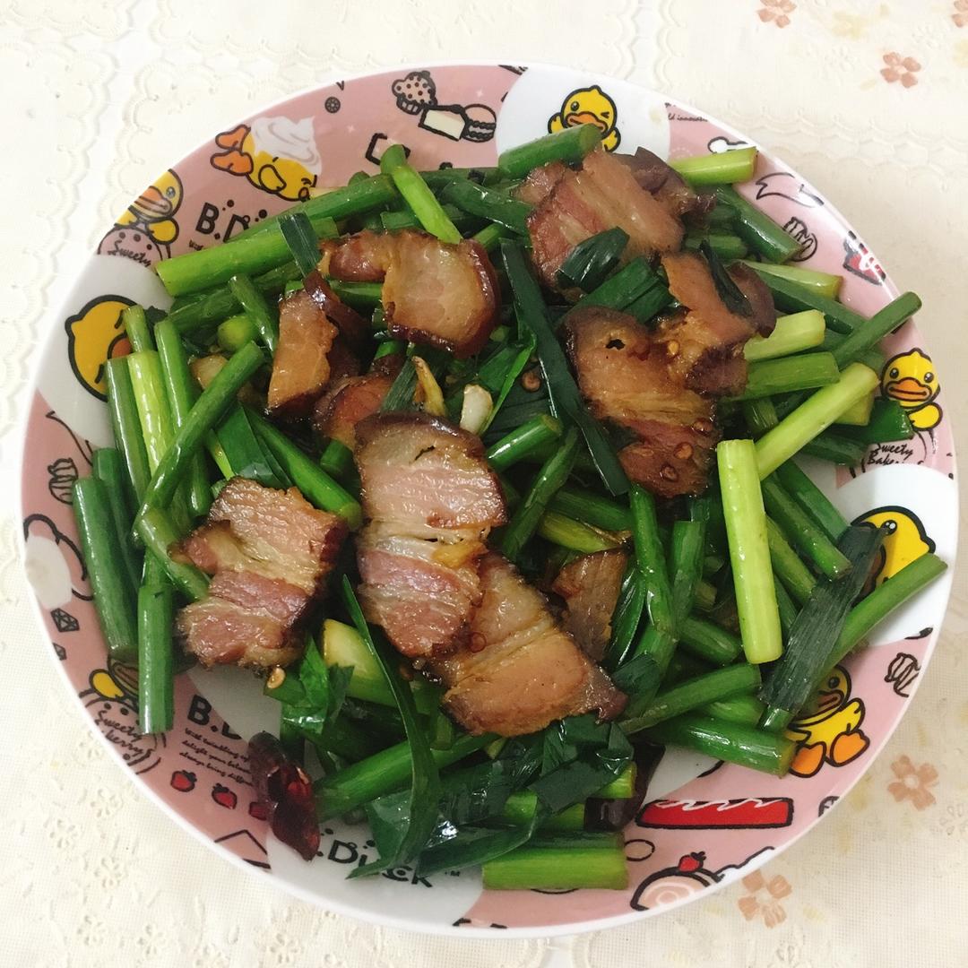 蒜苔炒腊肉