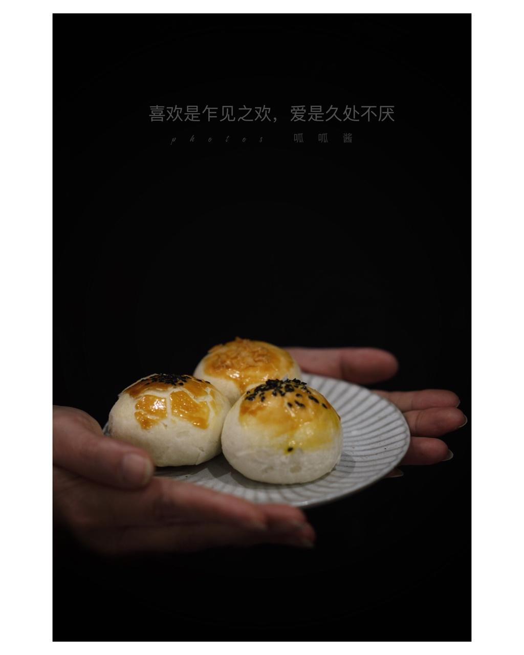 蛋黄酥~紫薯、抹茶、原味~花好月圆，中秋快乐~内附一次做六色蛋黄酥方法~