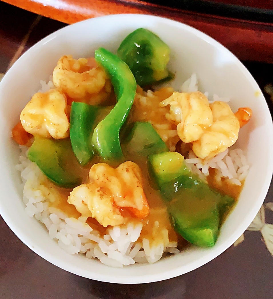 咖喱虾仁饭