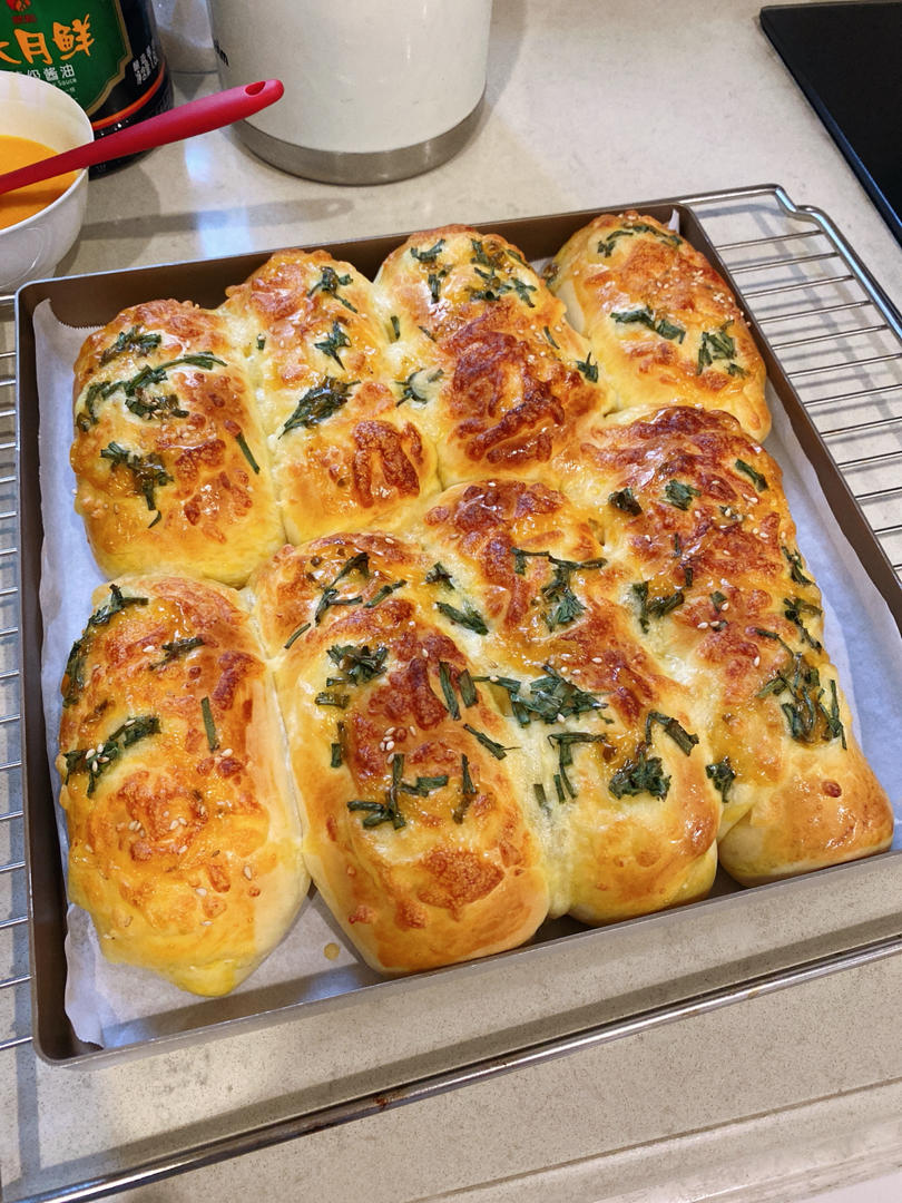 香葱火腿肉松面包