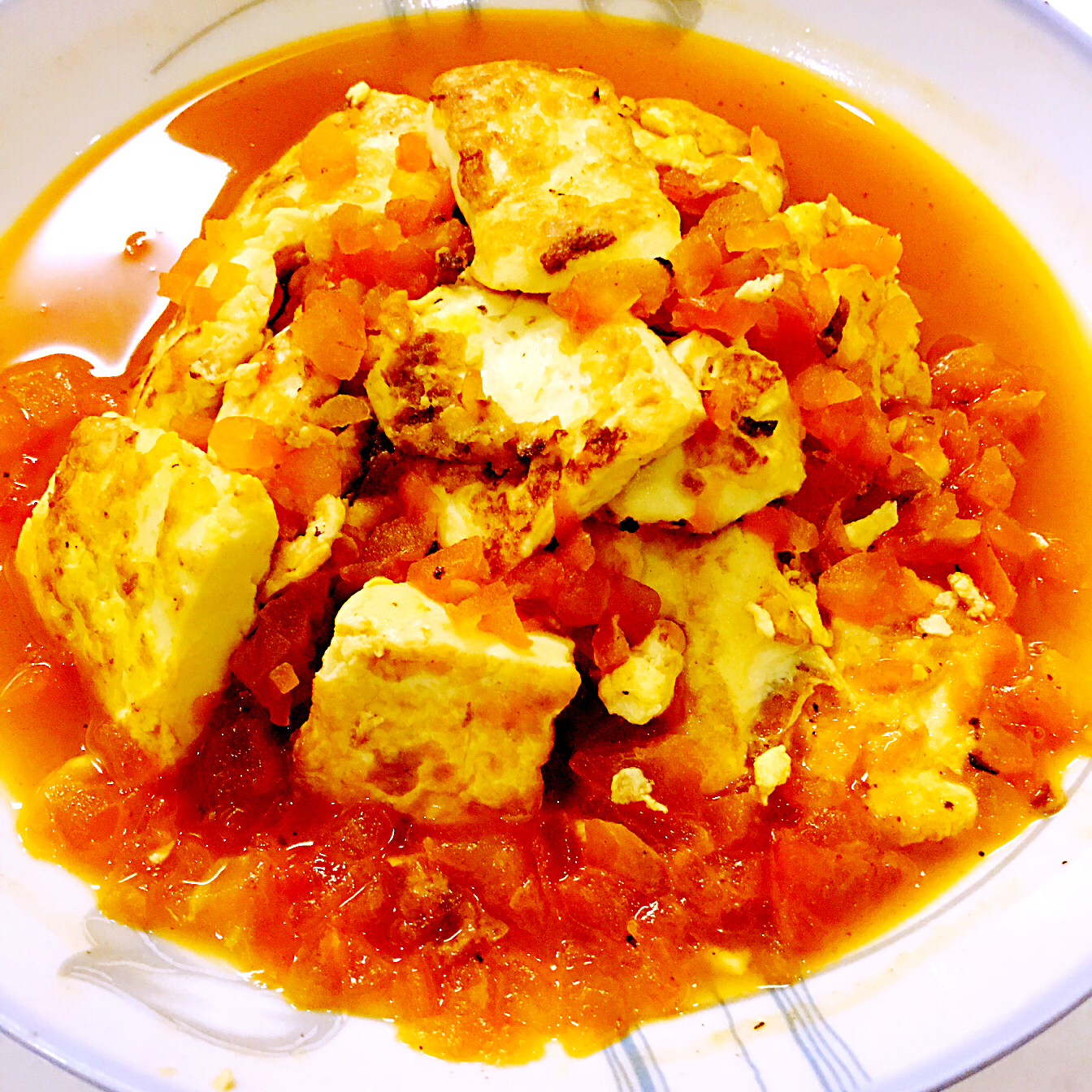 西红柿烧豆腐