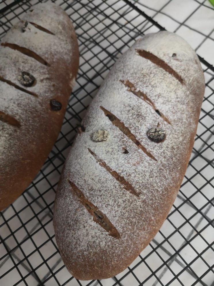 全麦蔓越莓核桃软欧包