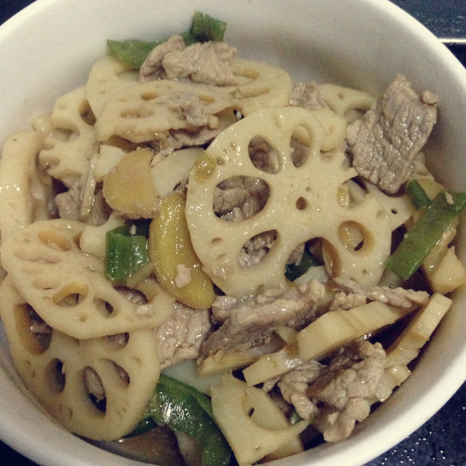 藕片炒肉